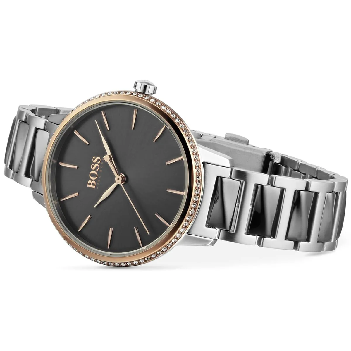 1502569-hugo-boss-watch-women-gray-dial-metal-stainless-silver-strap-quartz-battery-analog-three-hand-signature_9.jbg Hugo Boss Watch For Women 1502569 - Image 9
