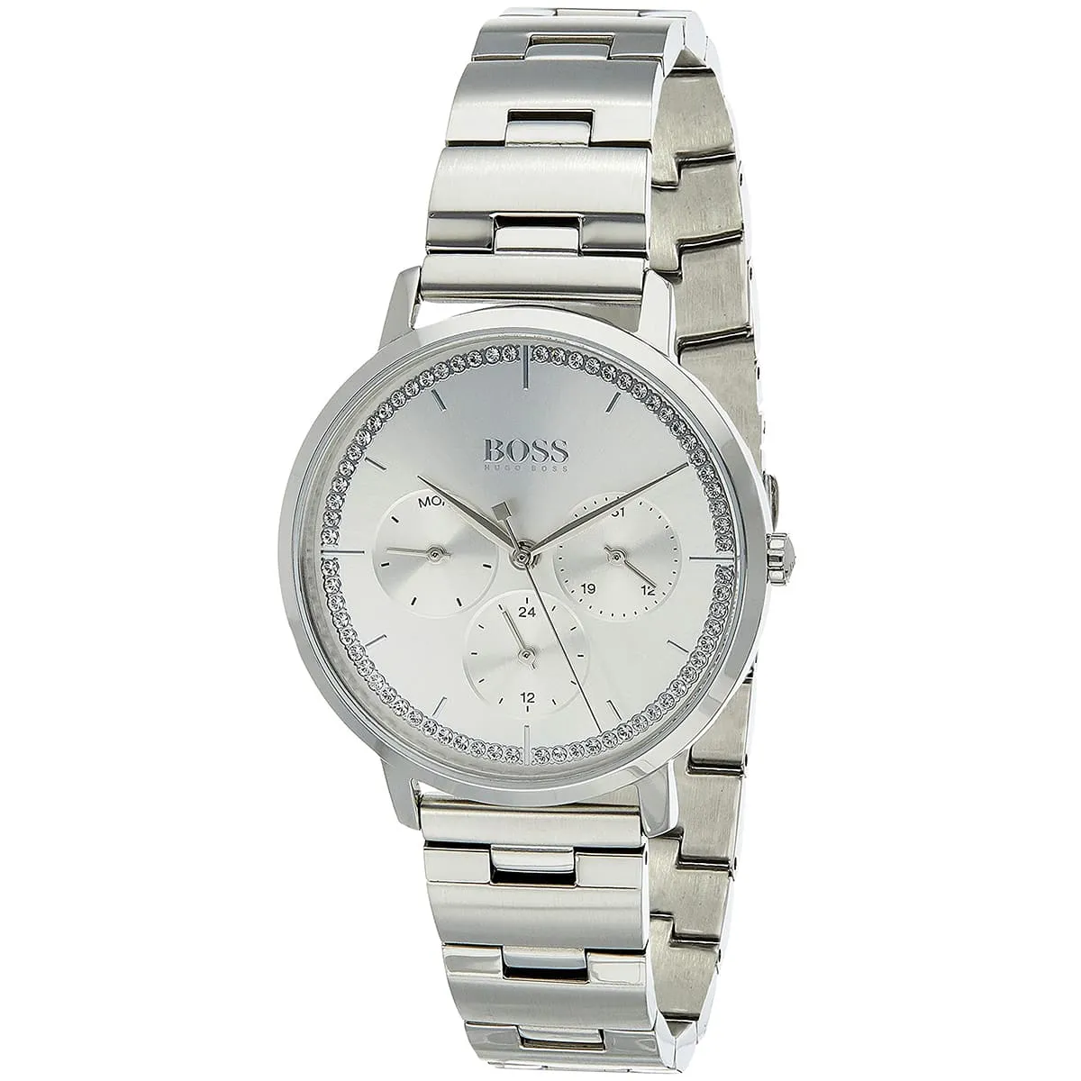 1502570-hugo-boss-watch-women-crystals-silver-dial-metal-stainless-strap-quartz-battery-analog-three-hand-prima_2.jbg Hugo Boss Watch For Women 1502570 - Image 4