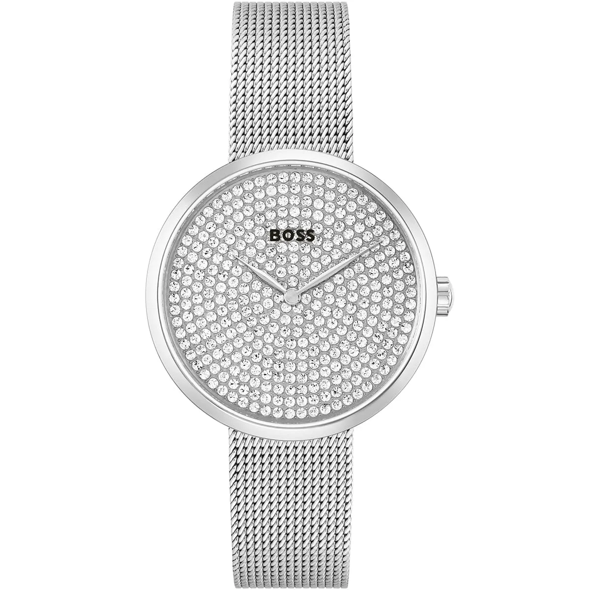 1502657-hugo-boss-watch-women-crystal-silver-dial-metal-stainless-strap-quartz-battery-analog-three-hand-praise.jbg Hugo Boss Watch For Women 1502657 - Image 1