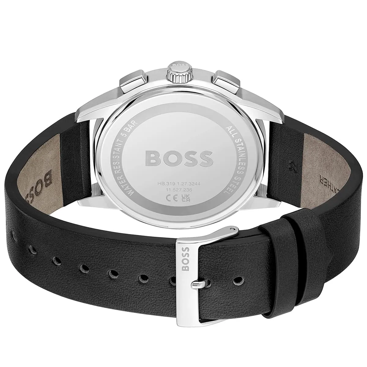 1513925-hugo-boss-watch-men-black-dial-leather-strap-quartz-battery-analog-chronograph-dapper_3.jbg Hugo Boss Watch For Men 1513925 - Image 3