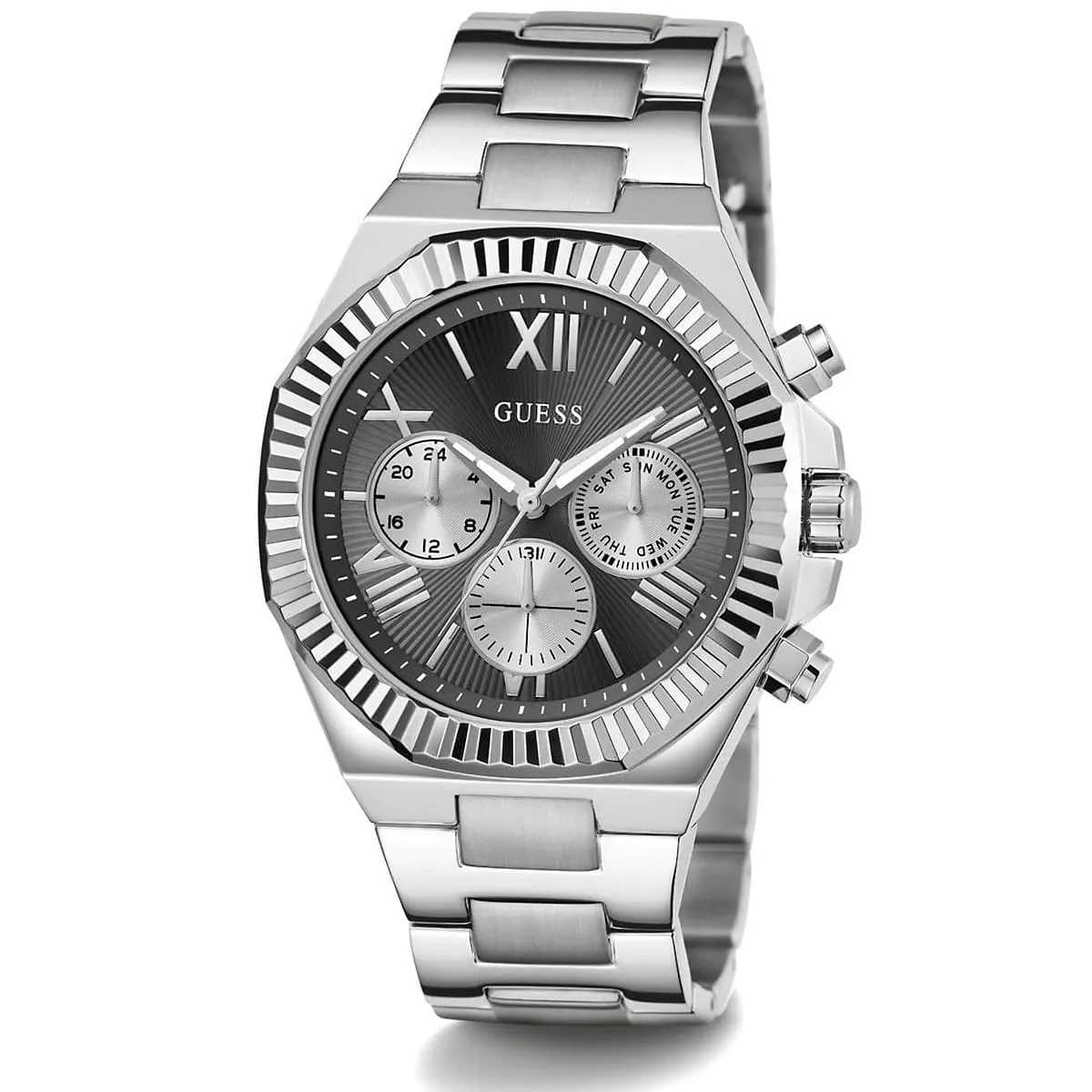 gw0703g1-guess-watch-men-black-dial-metal-stainless-steel-silver-strap-quartz-battery-analog-equity_2.jbg Guess Watch For Men GW0703G1 - Image 2
