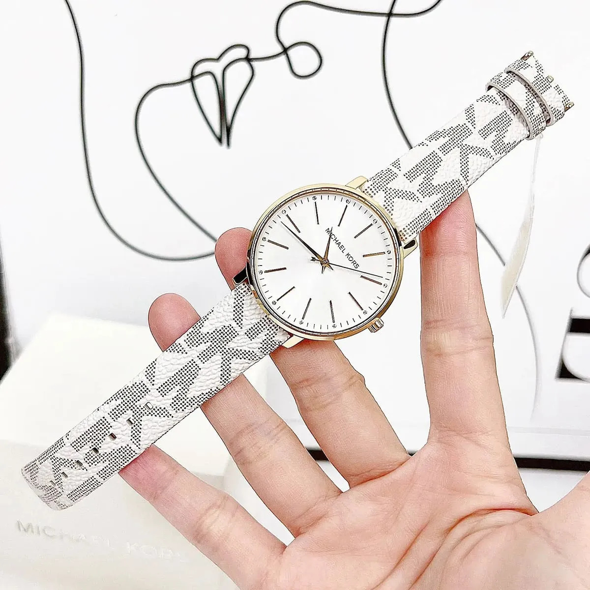 mk2858-michael-kors-watch-women-mk-logo-white-dial-leather-strap-quartz-battery-analog-three-hand-pyper_12.jbg Michael Kors Watch For Women MK2858 - Image 11