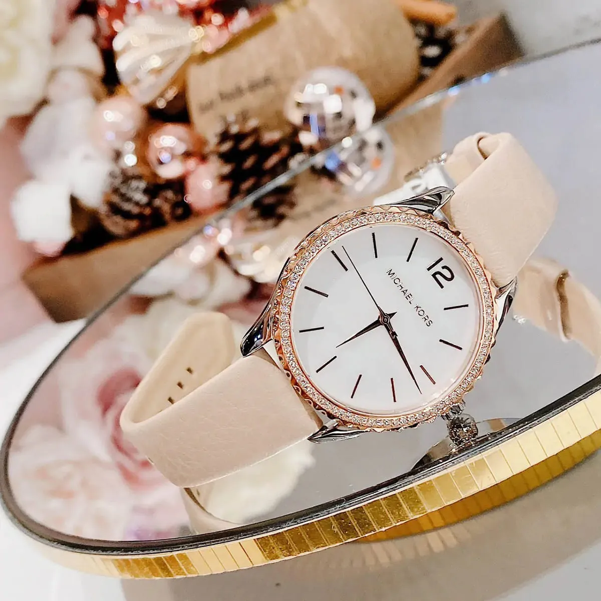 mk2910-michael-kors-watch-women-mother-of-pearl-crystals-white-dial-leather-brown-strap-quartz-battery-analog-three-hand-layton_16jbg Michael Kors Watch For Women MK2910 - Image 13