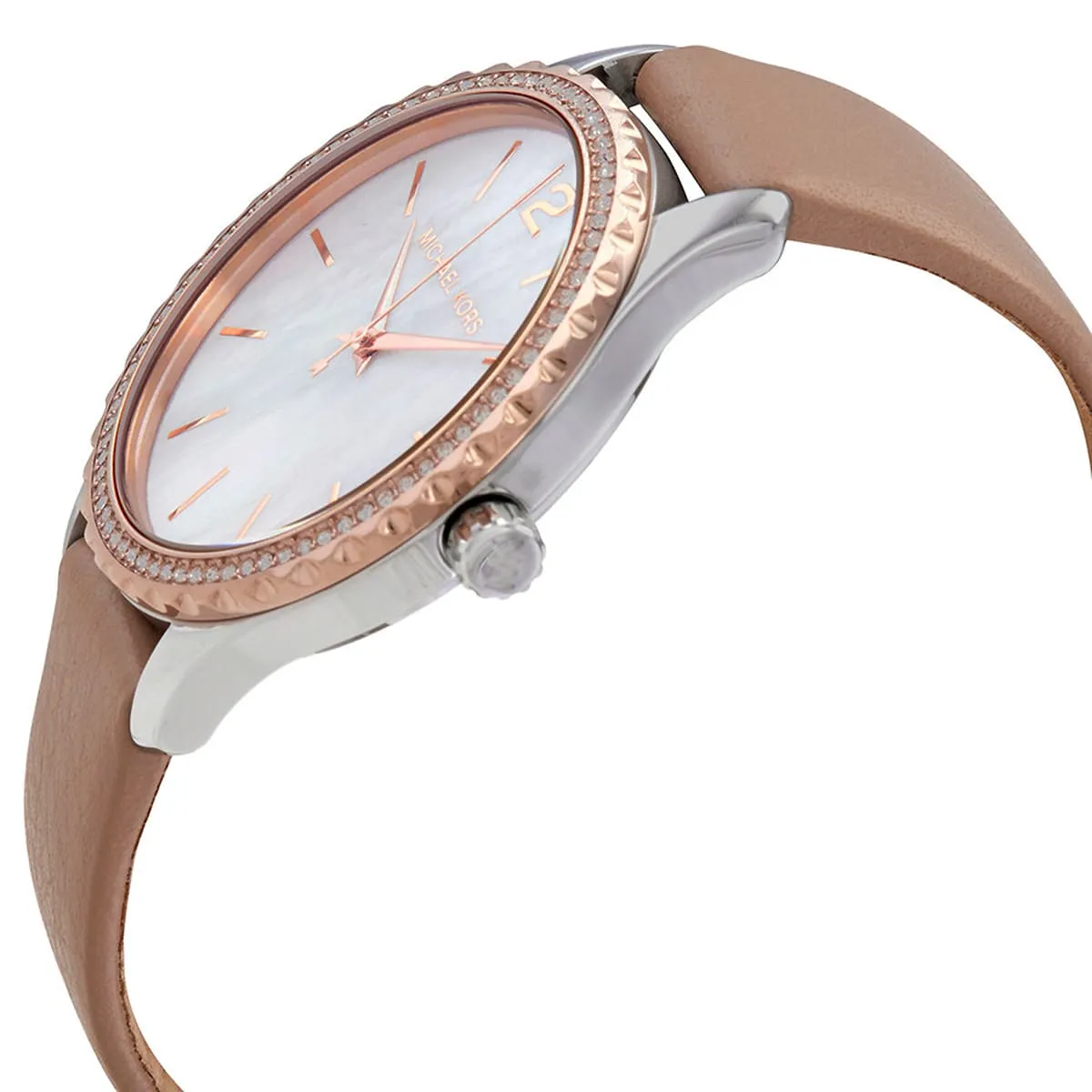 mk2910-michael-kors-watch-women-mother-of-pearl-crystals-white-dial-leather-brown-strap-quartz-battery-analog-three-hand-layton_9.jbg Michael Kors Watch For Women MK2910 - Image 10