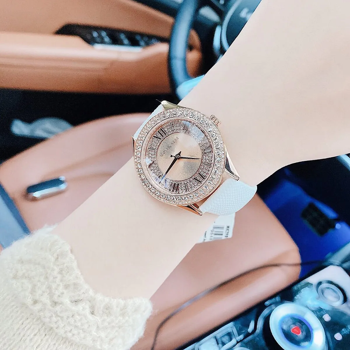 mk2989-michael-kors-watch-women-crystals-genuine-lizard-rose-gold-dial-leather-white-strap-quartz-battery-analog-three-hand-harlowe_8.JBG Michael Kors Watch For Women MK2989 - Image 9