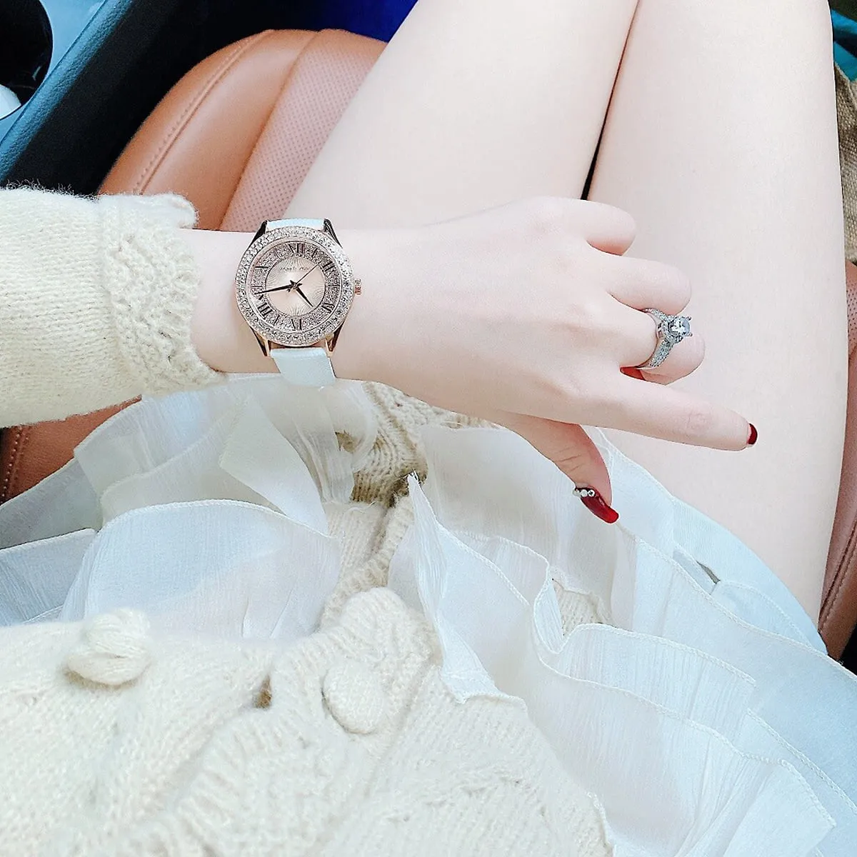 mk2989-michael-kors-watch-women-crystals-genuine-lizard-rose-gold-dial-leather-white-strap-quartz-battery-analog-three-hand-harlowe_9.JBG Michael Kors Watch For Women MK2989 - Image 10