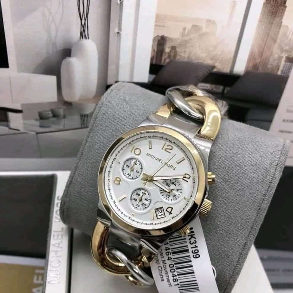 mk3199-michael-kors-watch-women-white-dial-stainless-steel-metal-silver-gold-two-tone-strap-quartz-analog-chronograph-runway_7 Michael Kors Watch For Women MK3199 - Image 8