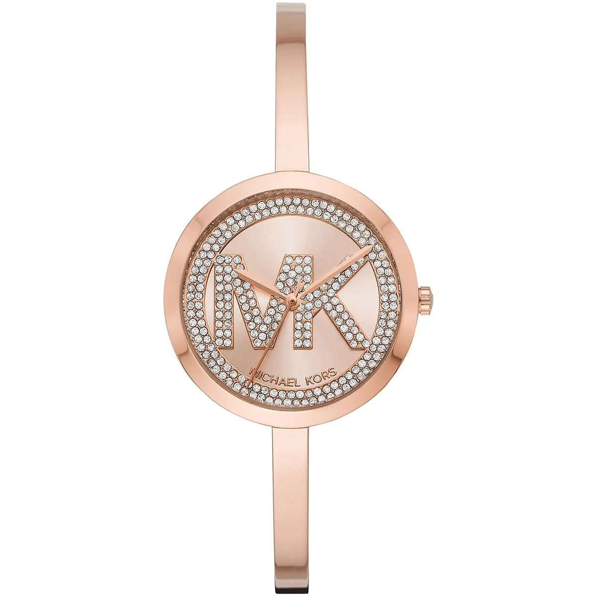 mk3631-michael-kors-watch-women-mk-logo-crystals-rose-gold-dial-metal-stainless-steel-strap-quartz-battery-analog-three-hand-blakley.jbg Michael Kors Watch For Women MK3631 - Image 1