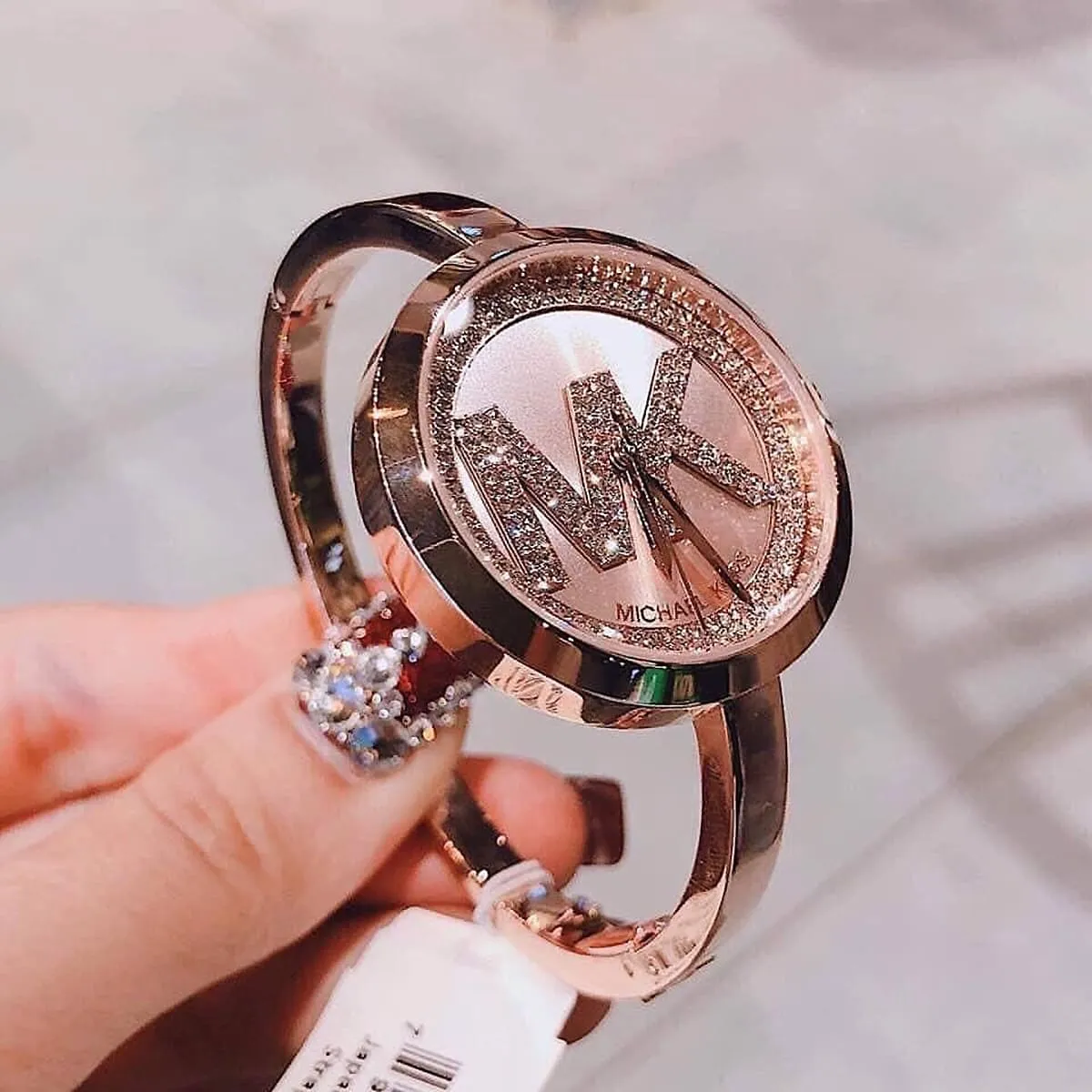 mk3631-michael-kors-watch-women-mk-logo-crystals-rose-gold-dial-metal-stainless-steel-strap-quartz-battery-analog-three-hand-blakley_5.jbg Michael Kors Watch For Women MK3631 - Image 6