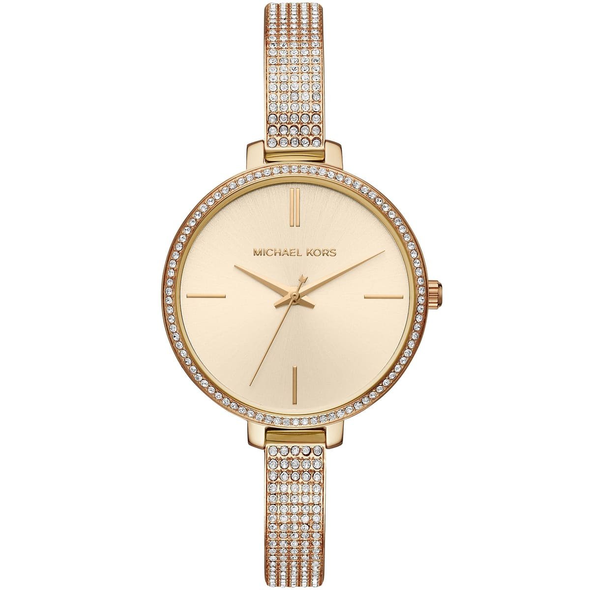 mk3784-michael-kors-watch-women-gold-dial-stainless-steel-metal-golden-strap-quartz-analog-three-hand-diamonds-jaryn Michael Kors Watch For Women MK3784 - Image 1