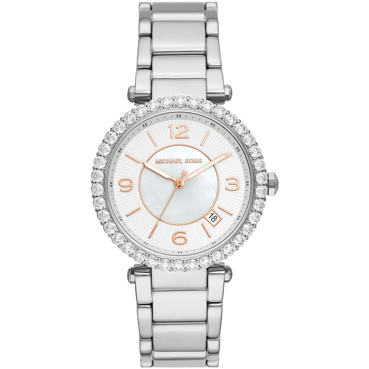 mk4694-michael-kors-watch-women-crystals-white-dial-metal-stainless-steel-silver-strap-quartz-battery-analog-three-hand-parker.jbg Michael Kors Watch For Women MK4694 - الصورة 1