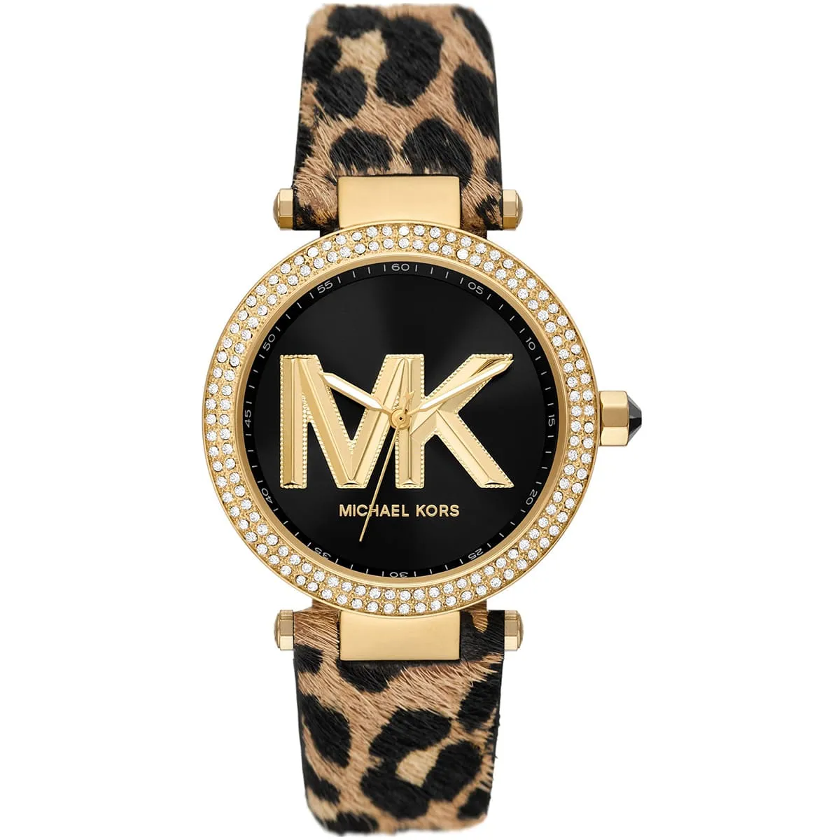 mk4723-michael-kors-watch-women-mk-logo-crystals-black-dial-leather-multicolored-strap-quartz-battery-analog-three-hand-parker.jbg Michael Kors Watch For Women MK4723 - الصورة 1