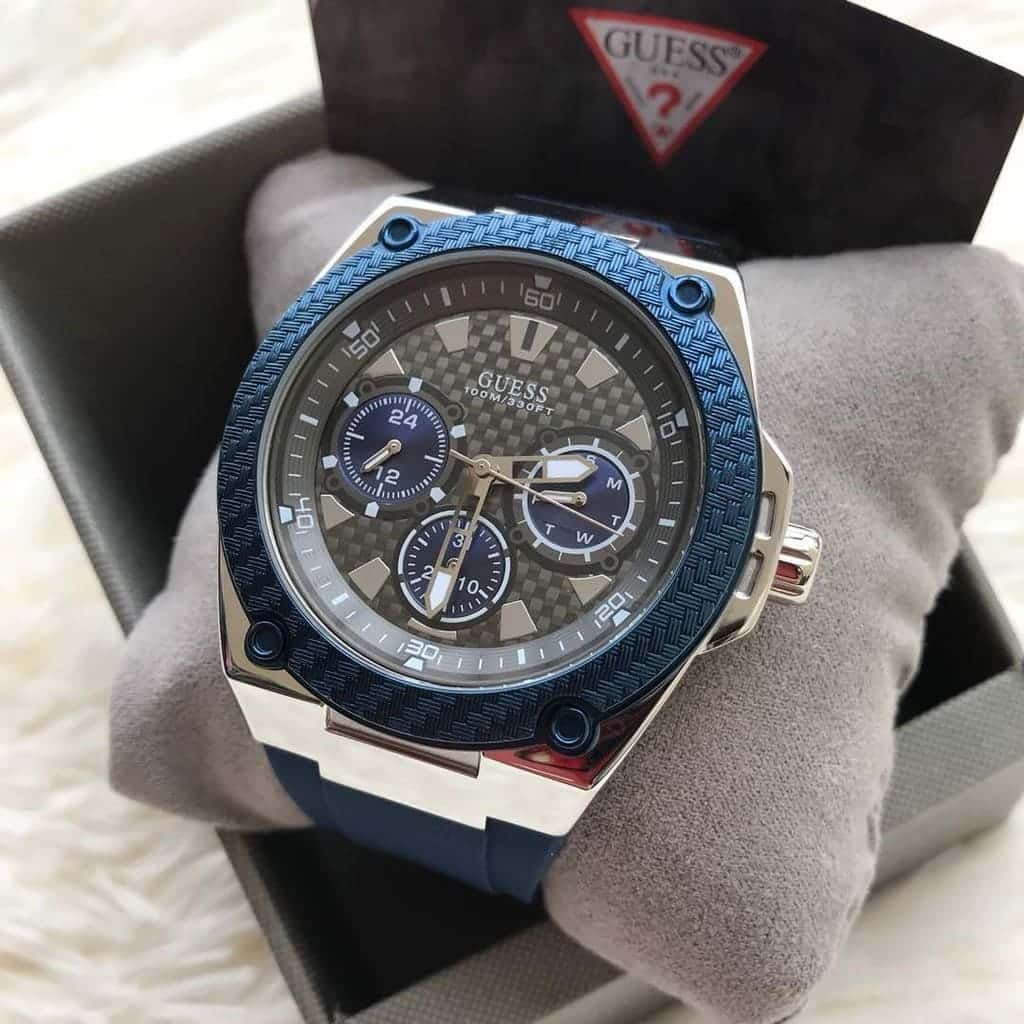 w1049g1-guess-watch-men-blue-rubber-legacy-7 Guess Watch For Men W1049G1 - الصورة 6
