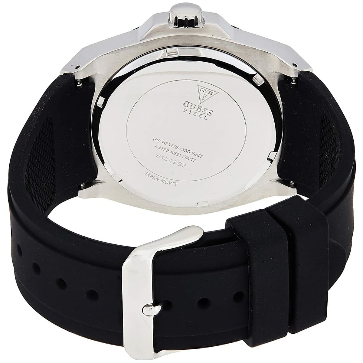 w1049g3-guess-watch-men-black-rubber-legacy-6 Guess Watch For Men W1049G3 - الصورة 5
