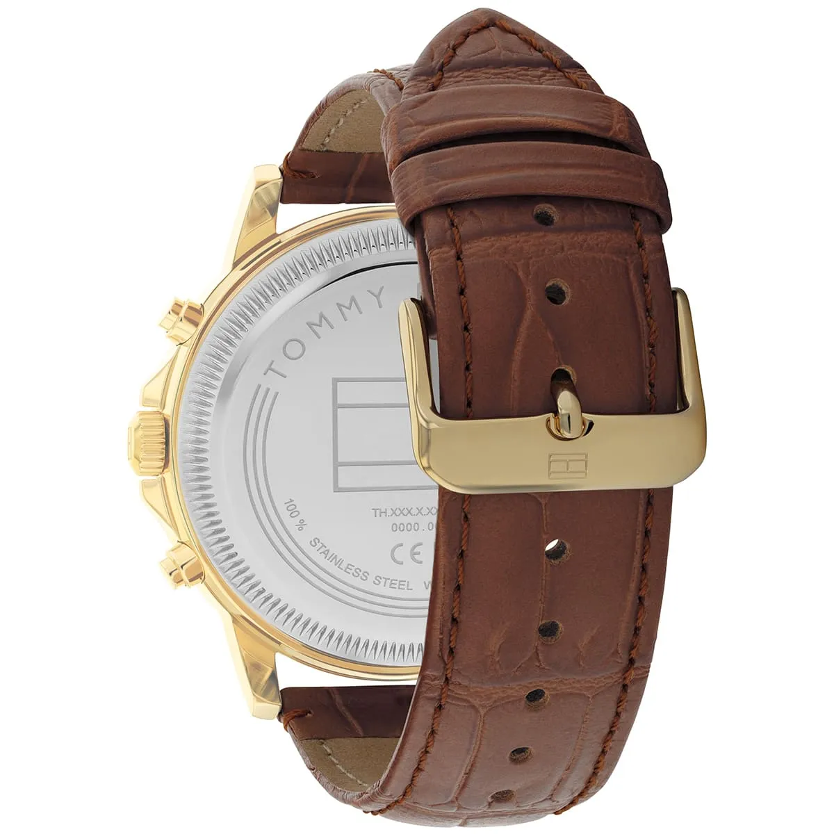 1710631-tommy-hilfiger-watch-established-in-1985-men-silver-dial-leather-brown-strap-quartz-analog-stewart_4.jbg Tommy Hilfiger Watch For Men 1710631 - Image 3