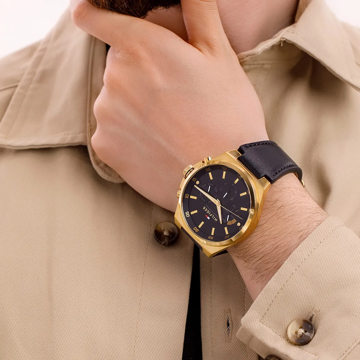 1792086-tommy-hilfiger-watch-men-black-dial-leather-strap-quartz-battery-analog-dexter_6.jbg Tommy Hilfiger Watch For Men 1792086 - Image 6