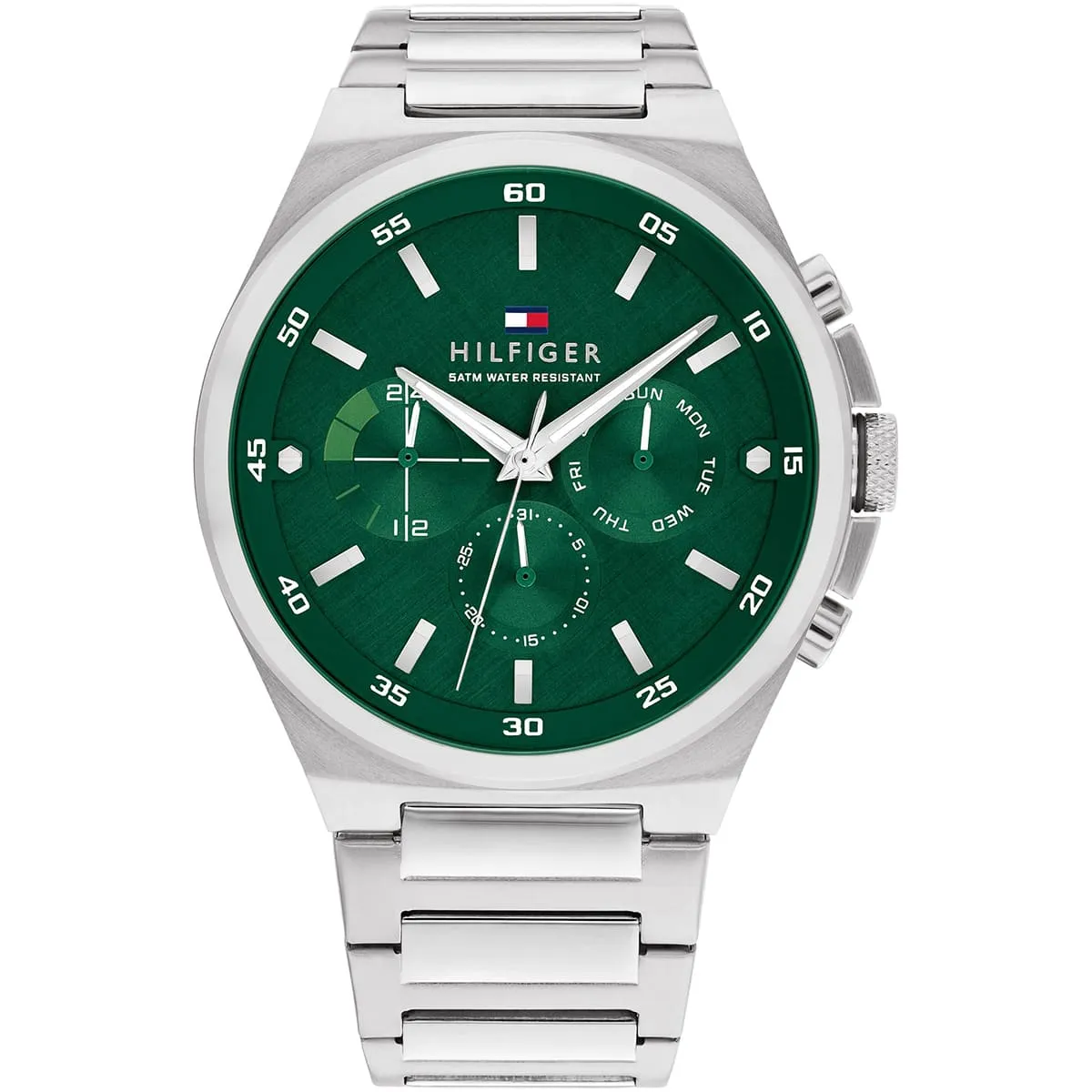 1792088-tommy-hilfiger-watch-men-green-dial-metal-stainless-steel-silver-strap-quartz-battery-analog-dexter.jbg Tommy Hilfiger Watch For Men 1792088 - Image 1