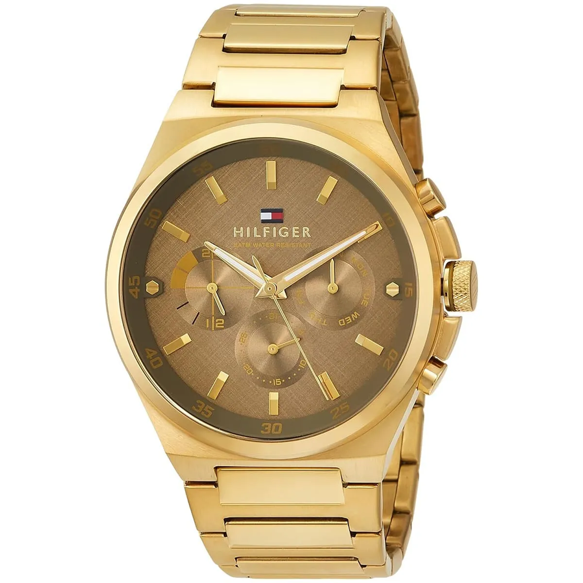 1792090-tommy-hilfiger-watch-men-brown-dial-metal-stainless-steel-gold-strap-quartz-battery-analog-dexter_2.jbg Tommy Hilfiger Watch For Men 1792090 - الصورة 2