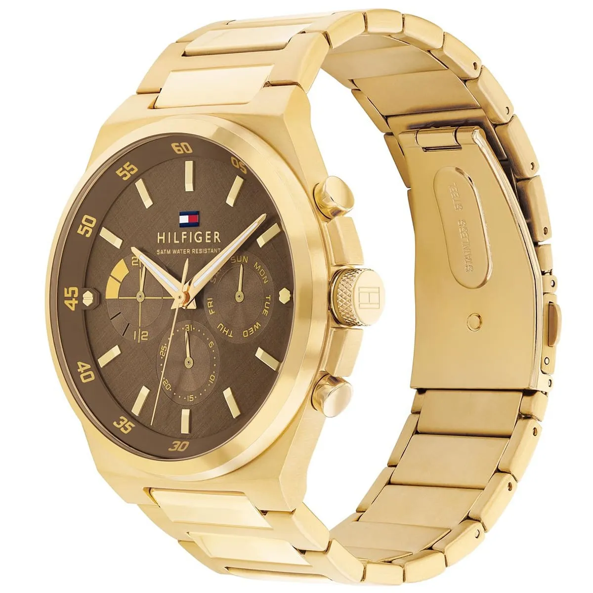 1792090-tommy-hilfiger-watch-men-brown-dial-metal-stainless-steel-gold-strap-quartz-battery-analog-dexter_3.jbg Tommy Hilfiger Watch For Men 1792090 - الصورة 3