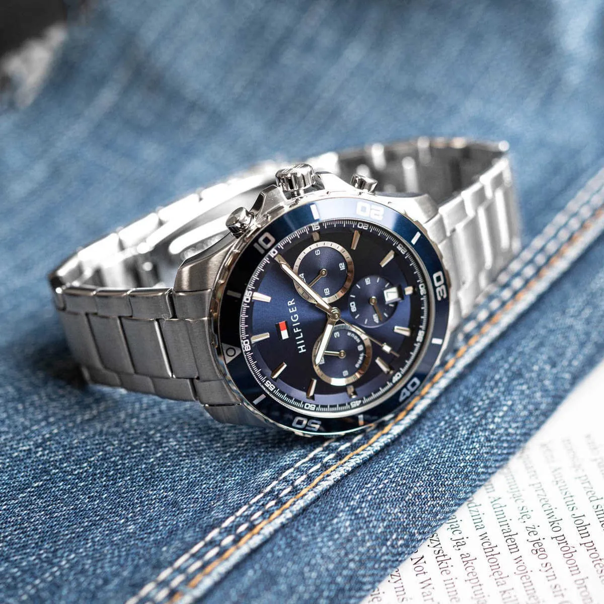 1792094-tommy-hilfiger-watch-dual-time-men-blue-dial-metal-stainless-steel-silver-strap-quartz-battery-analog-jordan_8.jbg Tommy Hilfiger Watch For Men 1792094 - Image 8