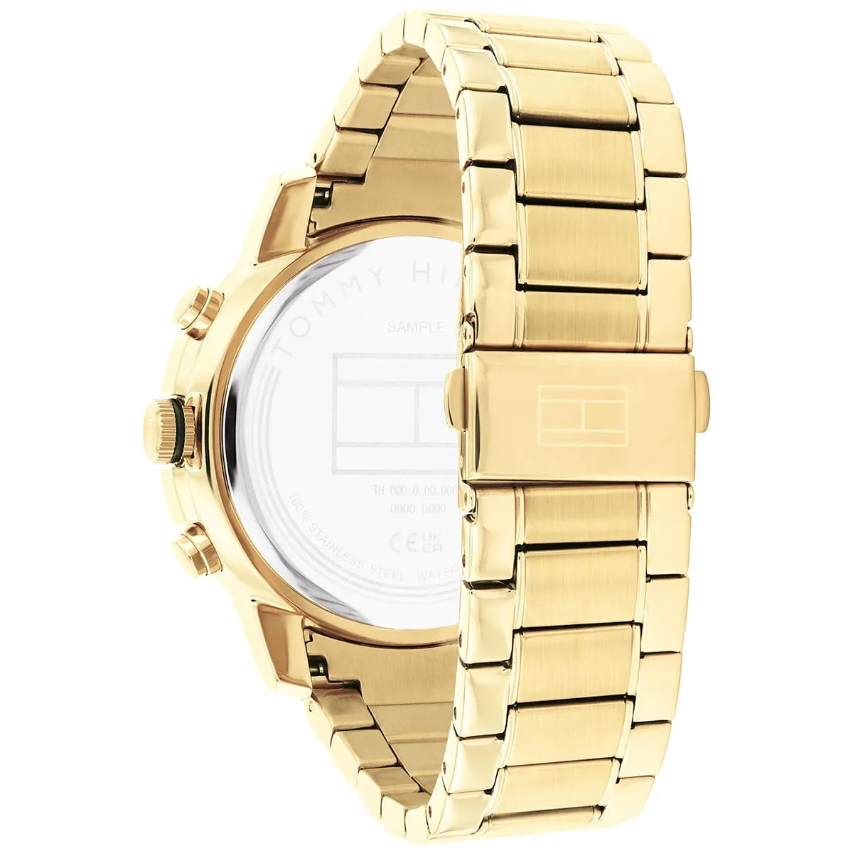 1792109-tommy-hilfiger-watch-men-black-dial-metal-stainless-steel-gold-strap-quartz-analog-troy_3.jbg Tommy Hilfiger Watch For Men 1792109 - الصورة 3