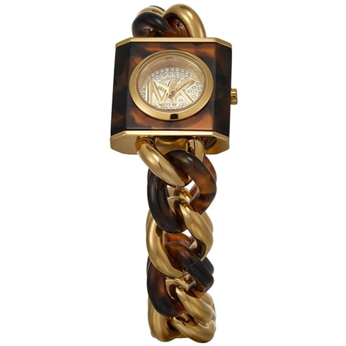 mk4808-michael-kors-watch-women-crystals-mk-logo-gold-dial-metal-stainless-steel-brown-strap-quartz-battery-analog-three-hand-mk-chain-lock_6.jbg Michael Kors Watch For Women MK4808 - الصورة 7