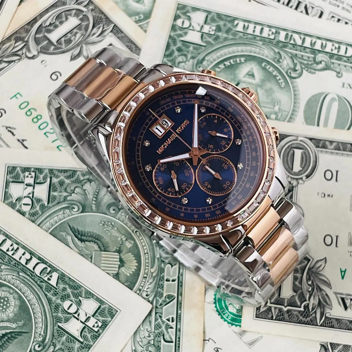 mk6205-michael-kors-watch-women-blue-dial-metal-stainless-steel-silver-rose-gold-two-tone-strap-quartz-battery-analog-chronograph-brinkley_7.jbg Michael Kors Watch For Women MK6205 - الصورة 8