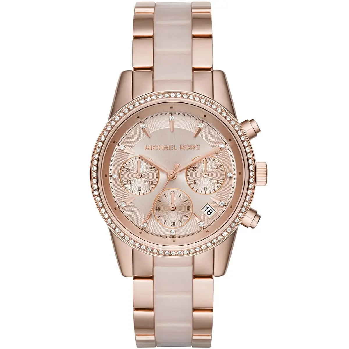 mk6307-michael-kors-chronograph-watch-women-rose-gold-dial-multi-pink-golden-strap-quartz-battery-analog-ritz.jbg Michael Kors Watch For Women MK6307 - الصورة 1